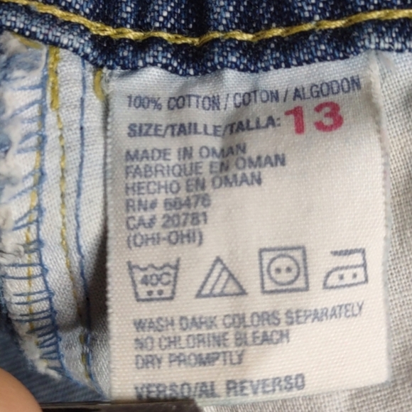 Vintage 90s Tommy Hilfiger  Medium-Dark Wash Denim Jean Shorts Juniors Size 13 - Picture 10 of 13